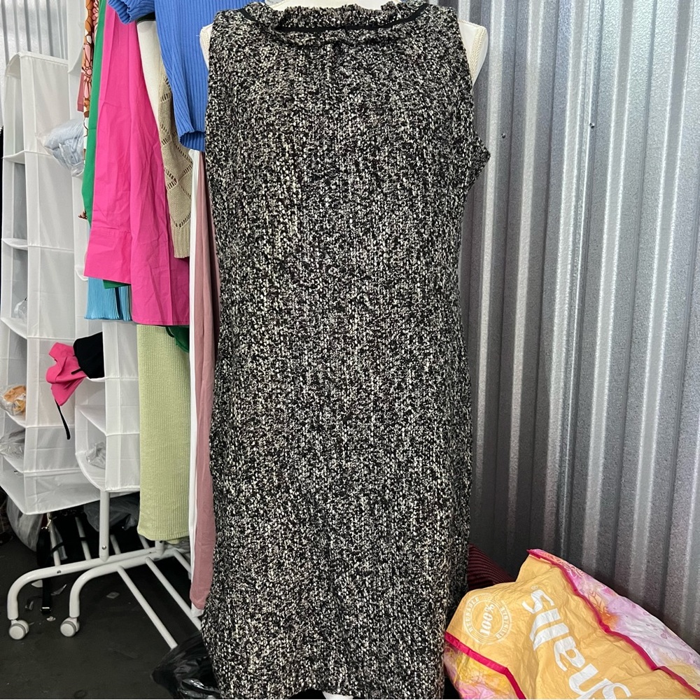 Twill Black and White Dress